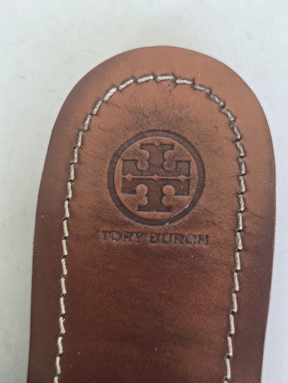 Tory Burch Mint Green Jeweled Floral Thong Sandals Leather Size 9.5M - Picture 5 of 10